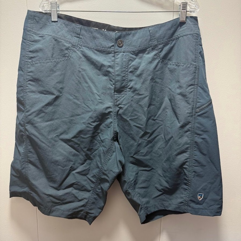 Kuhl Renegade Shorts Mens Blue Grey Hiking‎ Outdoor Cargo Size 38